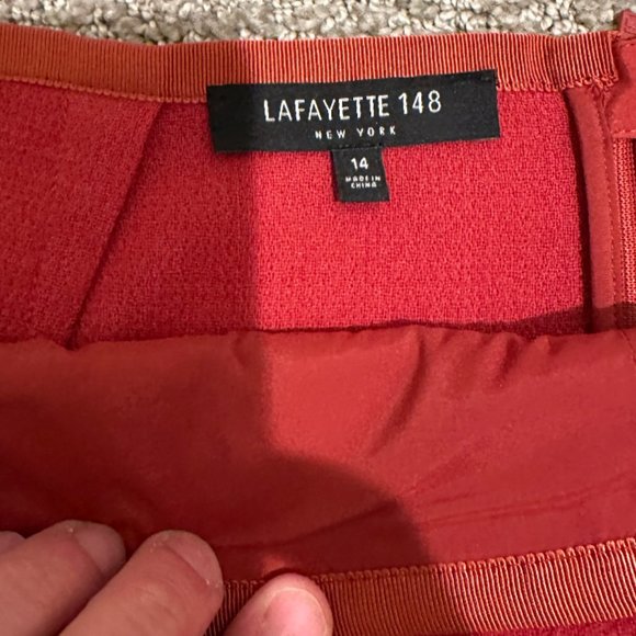 AMAZING LAFAYETTE 148 WOOL CREPE SKIRT - Picture 3 of 3